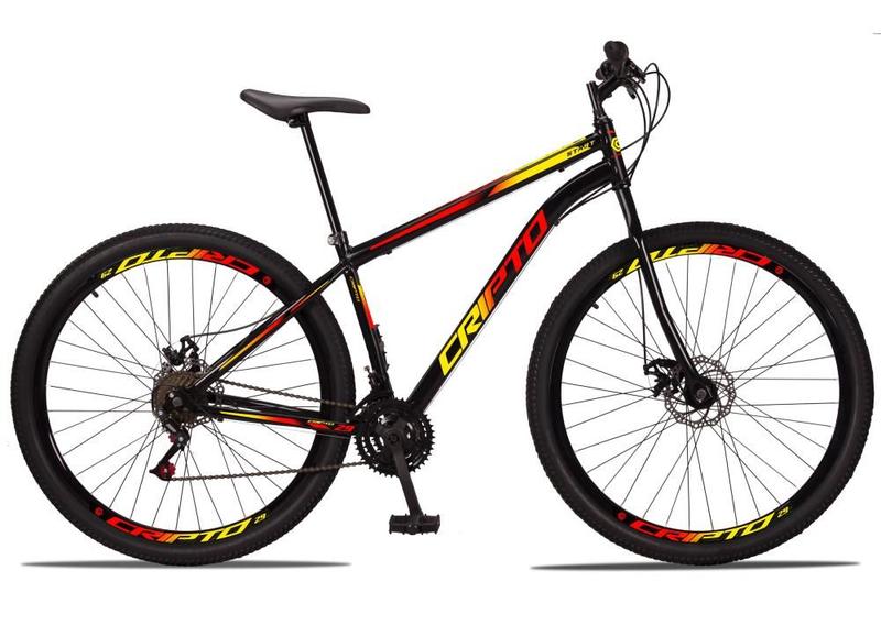Bicicleta Aro 29 Aço Carbono 21v Cripto Freios A Disco Garfo Bicicleta Aro 29 Aço Carbono 21v Cripto Freios A Disco Garfo