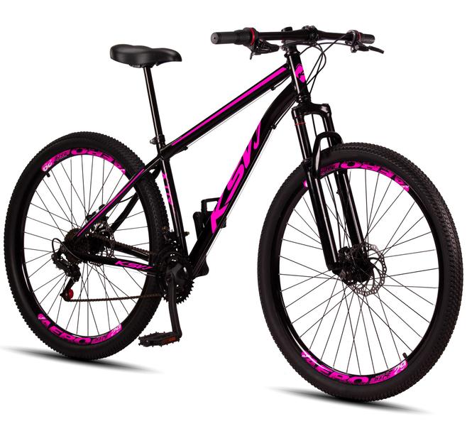 Imagem de Bicicleta Aro 29 Aço Carbono Ksvj Freios Disco Suspensão 21v