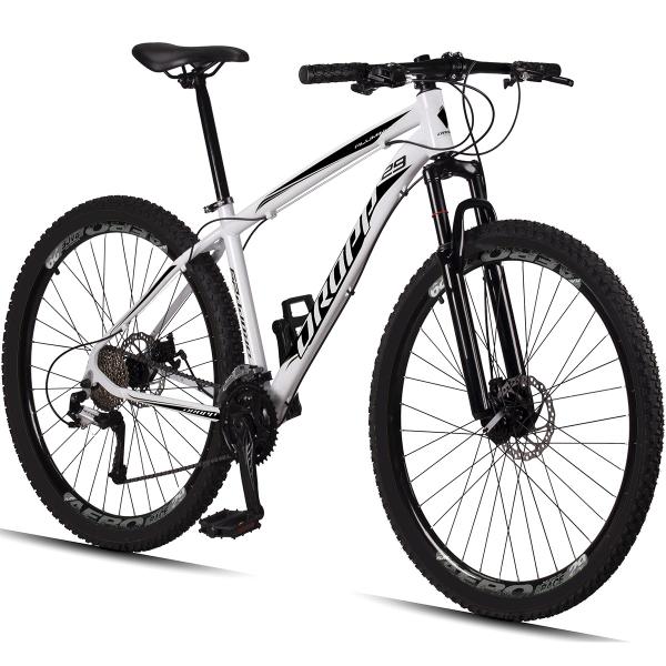 Bicicleta aro 29 Dropp Alumínio 21 Vel Marchas Freios a Disco Aluminum MTB XLT Suspensão