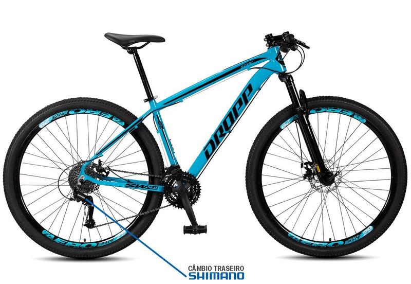 Imagem de Bicicleta Aro 29 Dropp SW 24 Vel Câmbio Shimano Quadro Alumínio MTB