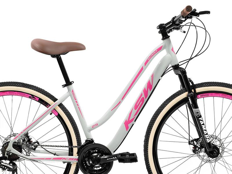 Imagem de Bicicleta aro 29 Feminina KSW Retro C Cesta 21V Freio Disco