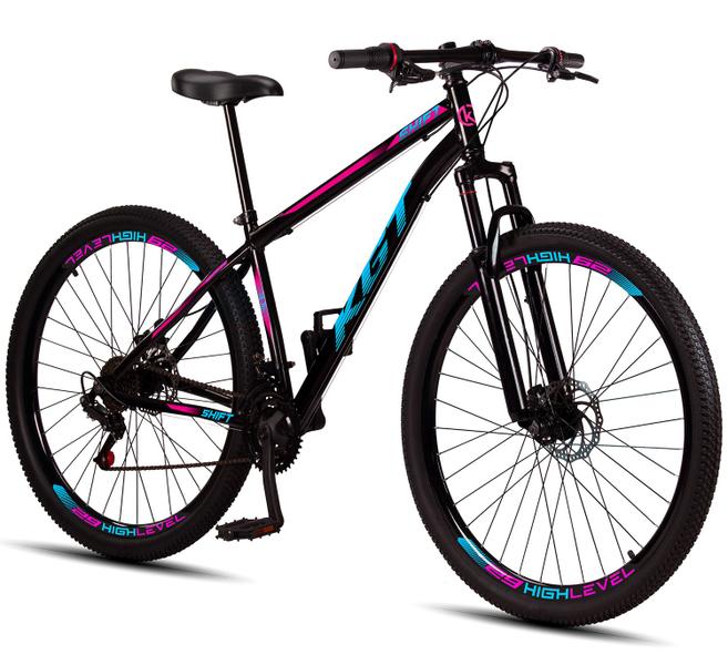 Bicicleta Aro 29 KGT Shift Aço Carbono 21 marchas Freios a Disco Suspensão Diant Bicicleta Aro 29 KGT Shift Aço Carbono 21 marchas Freios a Disco Suspensão Diant