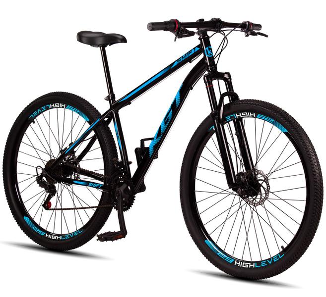 Bicicleta Aro 29 KGT Shift Aço Carbono 21 marchas Freios a Disco Suspensão Diant
