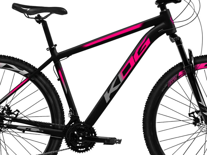 Imagem de Bicicleta Aro 29 KOG 21v e Freio a Disco Preto Rosa e Cinza