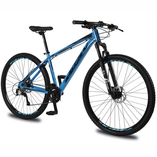 Imagem de Bicicleta aro 29 KRW Alumínio 27 Vel Shimano Acera Freio Hidráulico Suspensão C/ Trava de ombro KR10