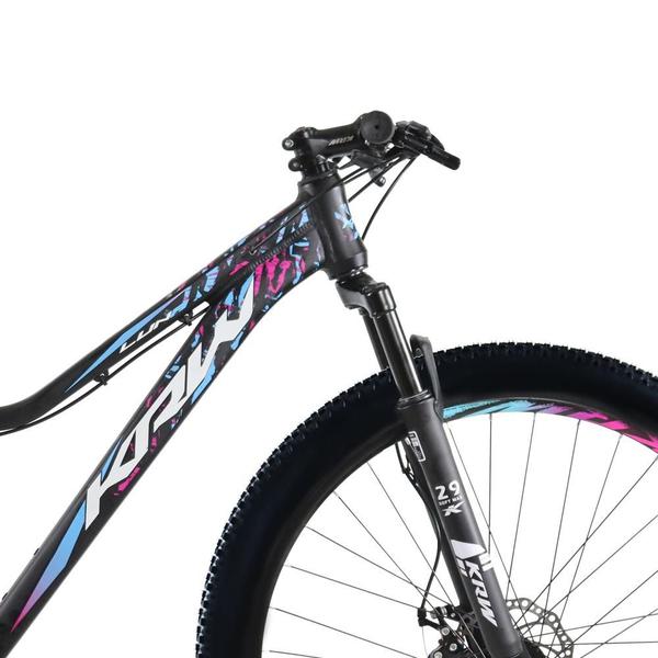 Imagem de Bicicleta Aro 29 KRW Alumínio Shimano TZ 21 Velocidades Freio a Disco Suspensão Mountain Bike KR7