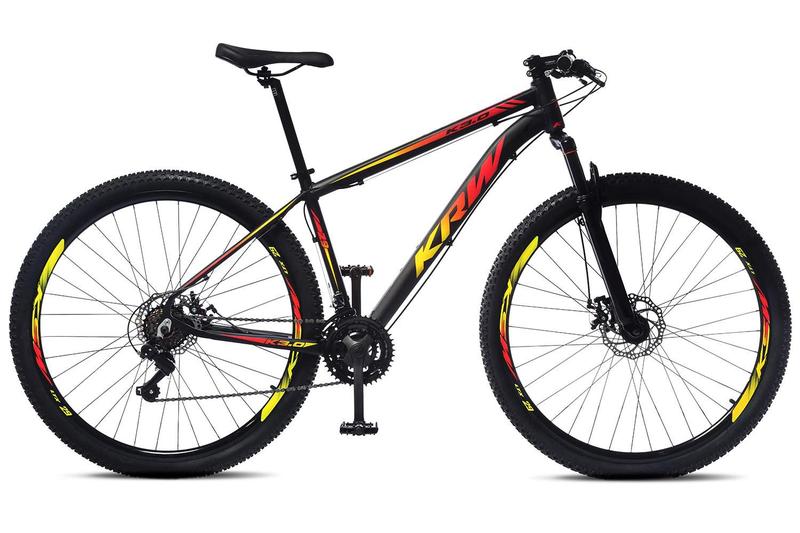 Imagem de Bicicleta Aro 29 KRW Alumínio Shimano TZ 21 Velocidades Marchas Freio a Disco Suspensão dianteira MountainBikeSH21