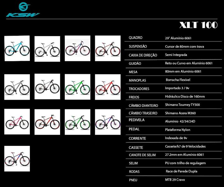 Imagem de Bicicleta Aro 29 Ksw 27v Acera, Freio Hidraulico, Trava e k7