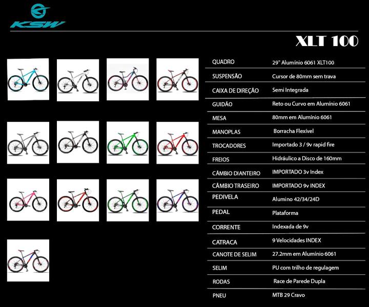 Imagem de Bicicleta Aro 29 Ksw Alum 27 Vel Freio Disco Hidráulico