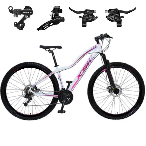 Imagem de Bicicleta Aro 29 KSW MWZA Feminina 21 Velocidades Alumínio C/ Câmbios e Trocadores SHIMANO