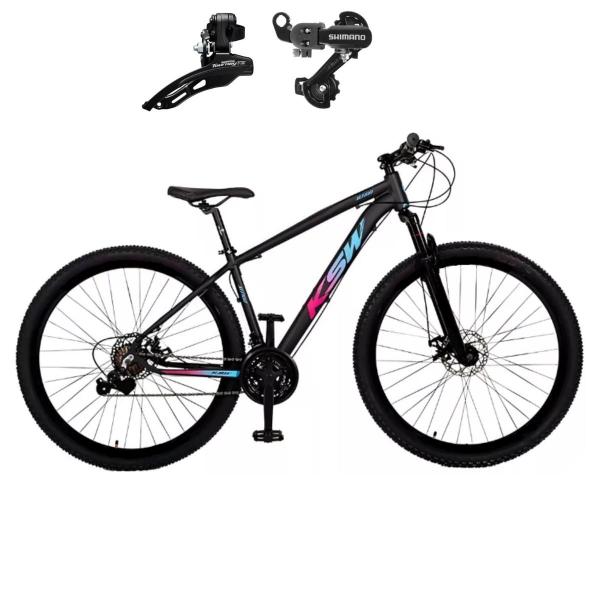 Imagem de Bicicleta Aro 29 KSW XLT 100 21 VELOCIDADES ALUMINIO MTB C/ Câmbios SHIMANO