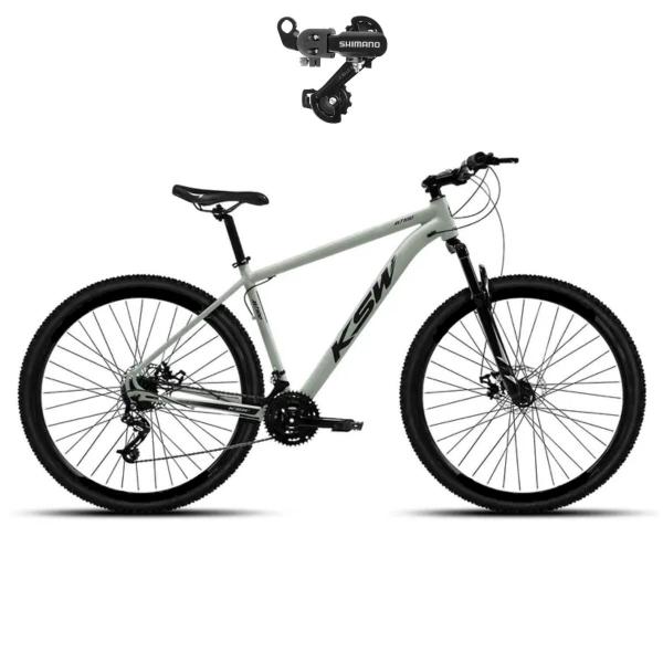 Imagem de Bicicleta Aro 29 KSW XLT 100 24 Velocidades Alumínio MTB Suspensão Dianteira 80mm Câmbio Traseiro SHIMANO