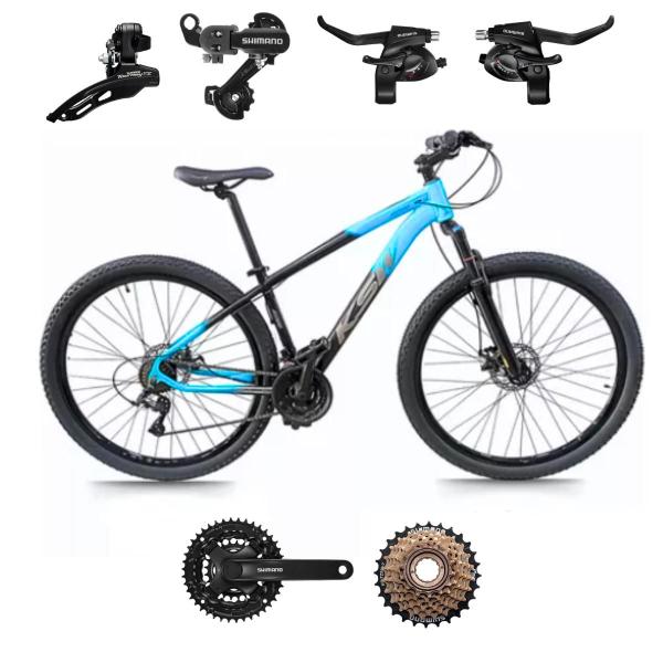 Imagem de Bicicleta Aro 29 KSW XLT 24 Velocidades Alumínio Cubo K7 MTB  Freios A Disco Com Kit SHIMANO