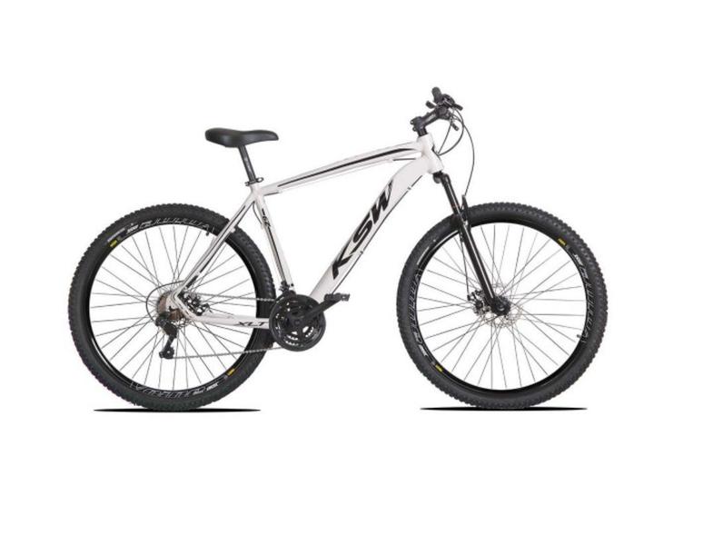 Imagem de Bicicleta aro 29 Ksw Xlt 24v Alumínio Freio a Disco Garfo Suspensão Branca Tam.19