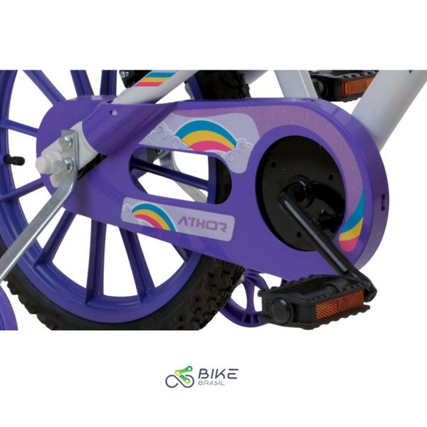 Imagem de Bicicleta athor aro 16 baby lux fem. com cesto branca/violeta