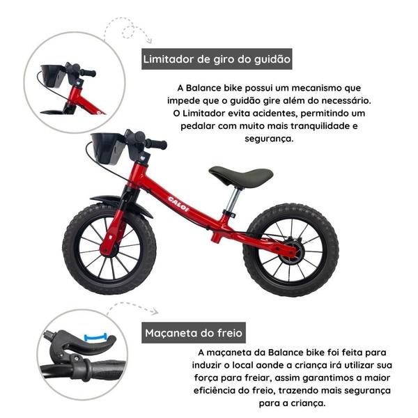 Imagem de Bicicleta Balance Bike 2 Infantil Caloi Aro 12 Com Capacete