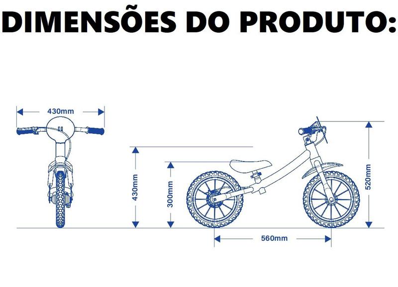 Imagem de Bicicleta Balance Infantil Aro 12 Princesas Meninas Sem Pedal Com Cestinha Nathor