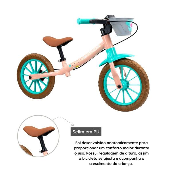 Imagem de Bicicleta Balance Infantil Bike Love 2 Aro 12 - Nathor