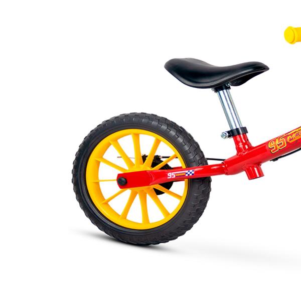 Imagem de Bicicleta Balance Infantil Carros Aro 12 até 21Kg Limitador de Giro Nathor