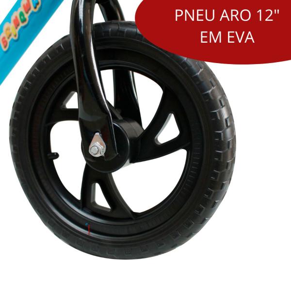 Imagem de Bicicleta balance sem pedal equilíbrio aro 12 infantil azul