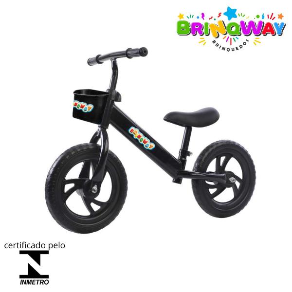 Imagem de Bicicleta balance sem pedal equilíbrio aro 12 infantil preto