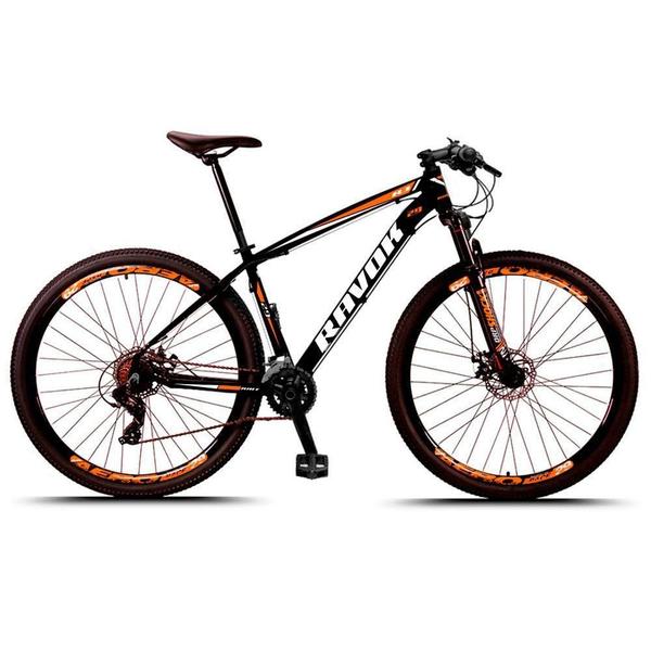 Imagem de Bicicleta Bike Aro 29 Alumínio 24 Velocidades Shimano Suspensão Freio A Disco laranja 15"