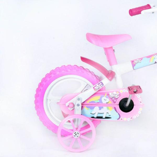 Imagem de Bicicleta Bike Infantil Criança 3 a 5 Anos Menina Aro 12 Magic Rainbow Colorida