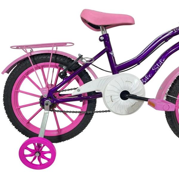 Imagem de Bicicleta Cissa Infantil 16 Passeio Retrô Feminina Violeta