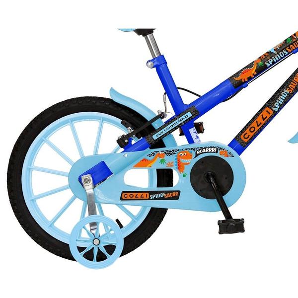 Imagem de Bicicleta colli aro 16 infantil c/ rodinhas spinossauro aventuras s/m masc azul