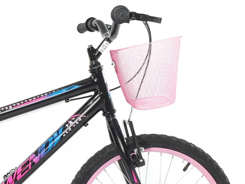 Imagem de Bicicleta Com Rodinha e Cesta Feminina Infantil Aro 20 Wendy