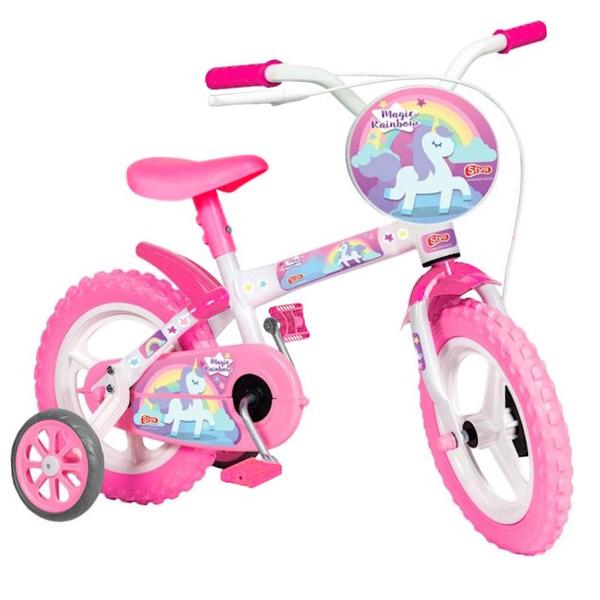 Imagem de Bicicleta com Rodinhas de Unicórnio Meninas Premium Styll Kids