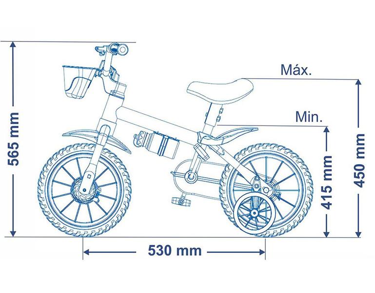 Imagem de Bicicleta com RodinhaVeloz Aro 12 para Menino Capacete Preto