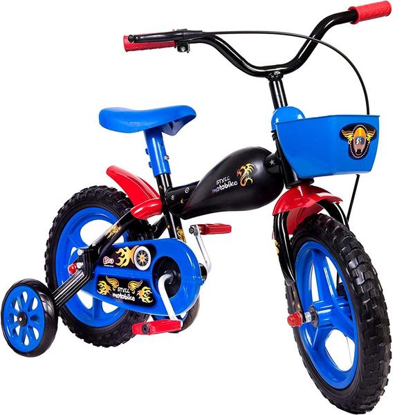 Imagem de Bicicleta de Aprendizado com Rodinhas Cesta e Tanque Meninos Styll Kids