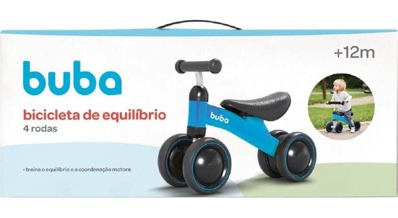 Imagem de Bicicleta De Equilíbrio 4 Rodas Azul 13516 Buba