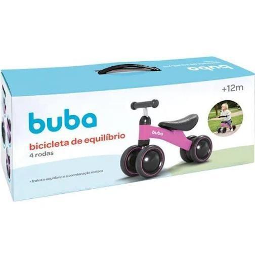 Imagem de Bicicleta De Equilíbrio 4 Rodas Infantil Rosa Buba