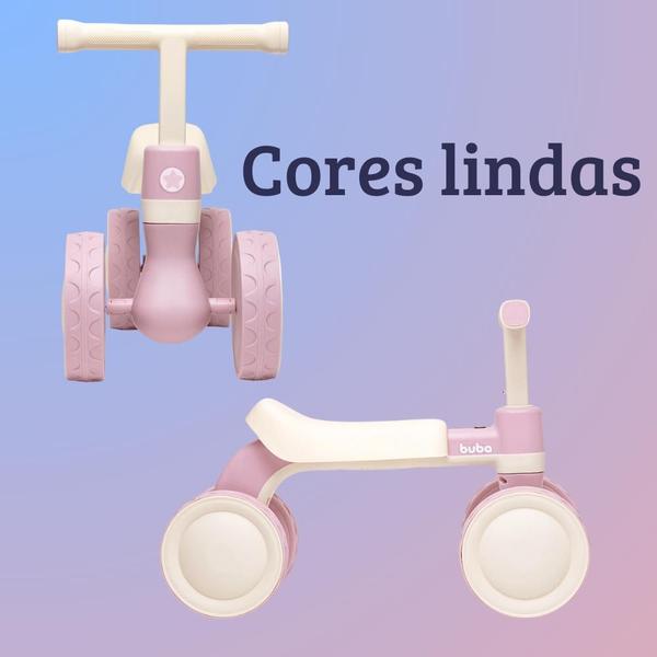 Imagem de Bicicleta de equilíbrio 4 rodas sem pedal com som cor rosa Buba