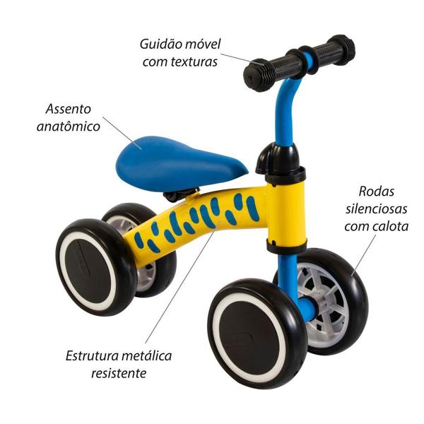 Imagem de Bicicleta De Equilíbrio Andador Infantil 4 Rodas para bebê