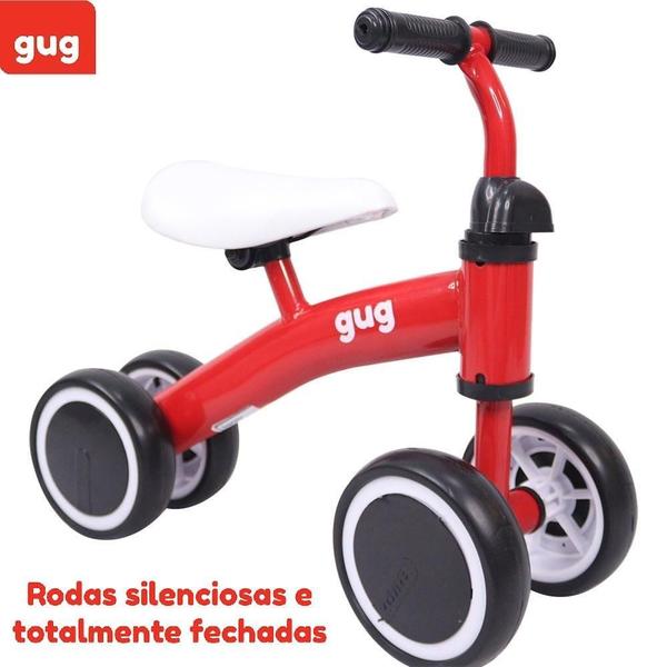 Imagem de Bicicleta De Equilíbrio Infantil 4 Rodas Vermelha Gug