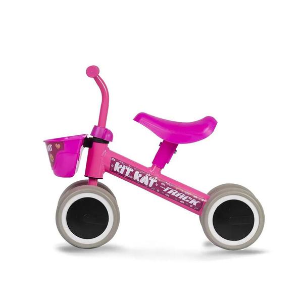 Imagem de Bicicleta De Equilíbrio Infantil S/ Pedal Kit Kat 4 Rodas PN