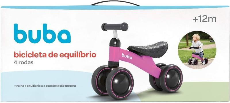 Imagem de Bicicleta De Equilíbrio Infantil Sem Pedal 4 Rodas Buba