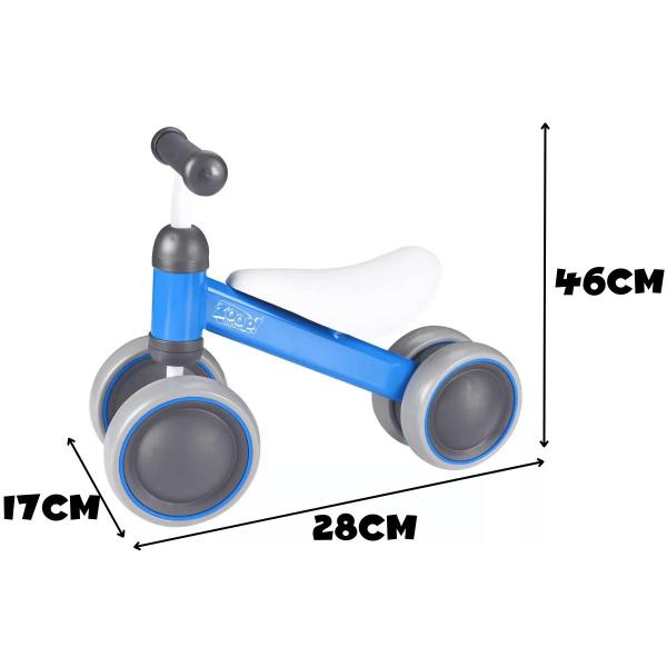 Imagem de Bicicleta de Equilíbrio Infantil Sem Pedal Azul Zoop Toys