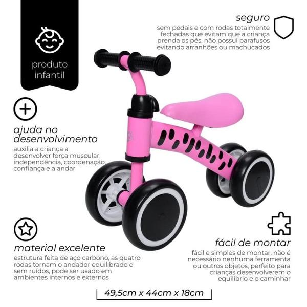 Imagem de Bicicleta de equilibrio infantil sem pedal zippy toys