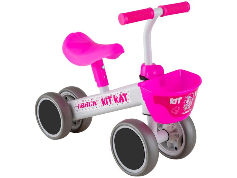 Bicicleta de Equilíbrio Infantil TK3 Track Kit Kat Branca e Pink Bicicleta de Equilíbrio Infantil TK3 Track Kit Kat Branca e Pink