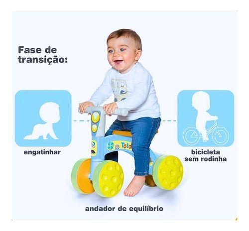 Imagem de Bicicleta De Equilibrio Infantil Totoleka 4 Rodas Sem Pedal