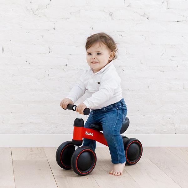 Imagem de Bicicleta De Equilibrio Sem Pedal Infantil Original 4 Rodas Buba 1-3 Anos