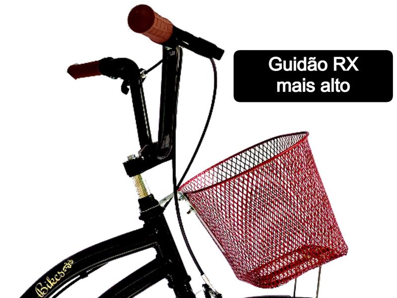 Imagem de Bicicleta de passeio retrô aro 26 cestinha sem marchas pto