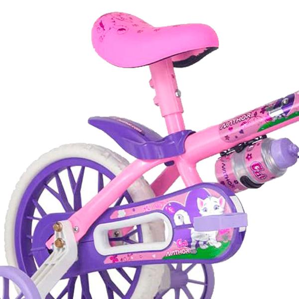 Imagem de Bicicleta de Rodinhas Aro 12 Infantil Cat Rosa Nathor