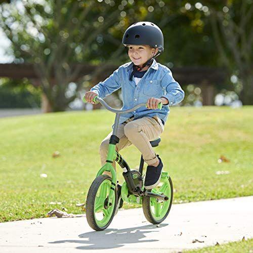 Imagem de Bicicleta de treinamento Little Tikes My First Balance-to-Pedal para crianças em verde, idades de 2 a 5 anos, 12 polegadas, 649615C