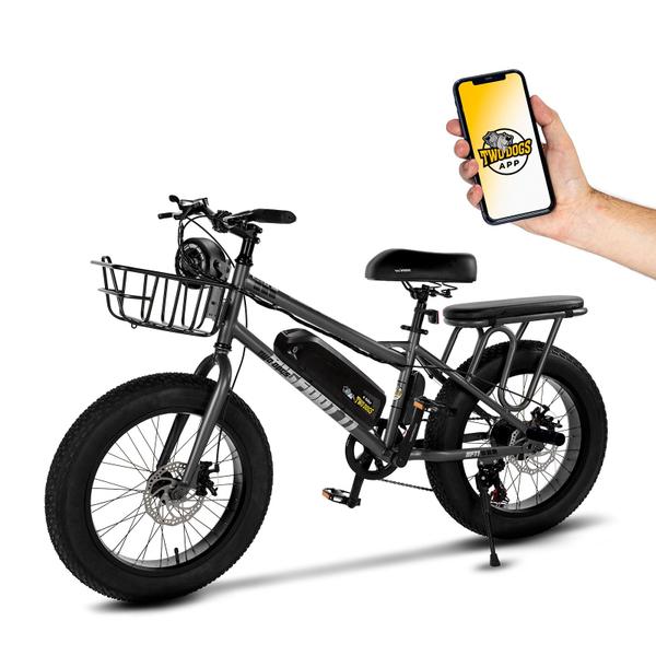 Bicicleta Eletrica Big foot T1 48V 750W 10Ah Litio Cor Cinza Bikelete Two Dog - Two Dogs