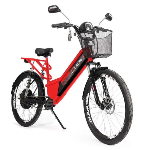 Imagem de Bicicleta Elétrica - Confort Full - 800w - Vermelha - Duos Bikes